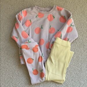Zara matching sweatshirt legging set with extra yellow leggings